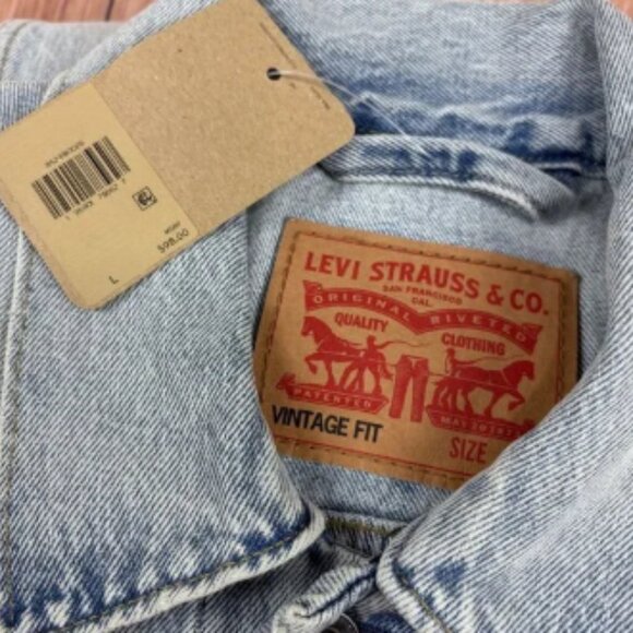 Vintage Levis Light Wash Denim Trucker Jacket Large Distressed Relaxed Fit Large - Picture 6 of 10